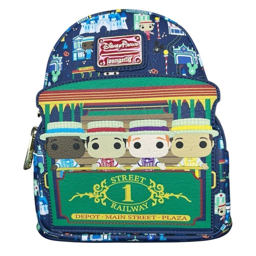 NEW Loungefly Disney Parks Dapper Dan AOP Mini Backpack